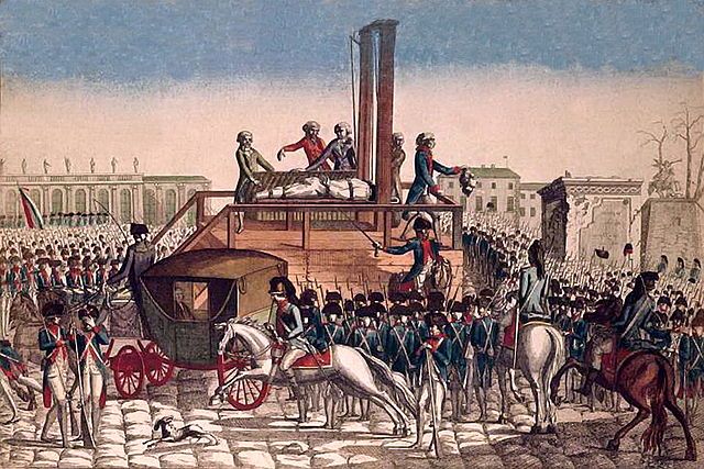 Egzekucja Ludwika XVI, Francja, 1793