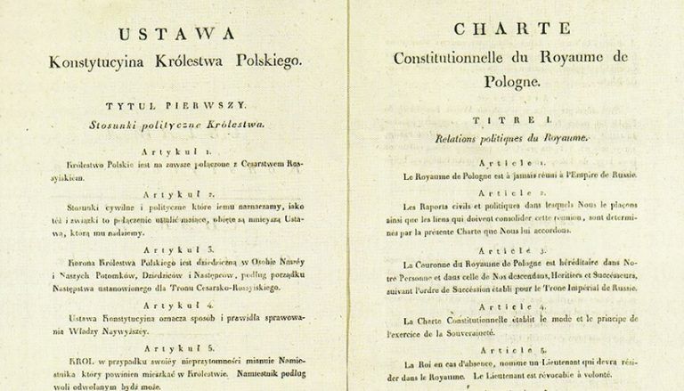 27 listopada roku 1815 – car będący królem Polski nadaje Królestwu Kongresowemu konstytucję