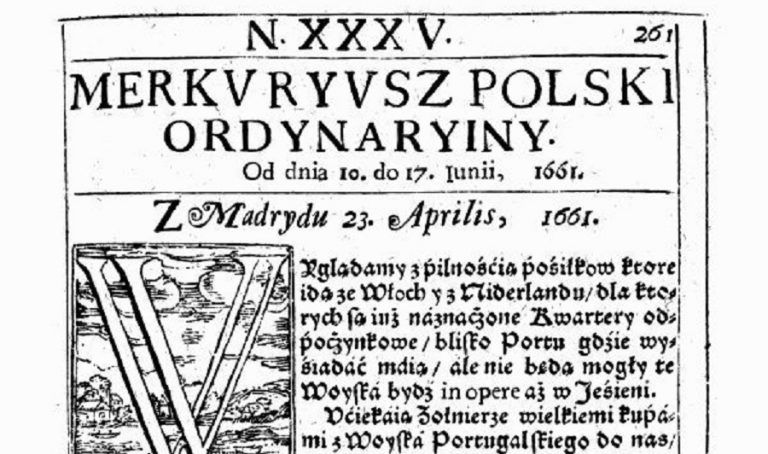 „Merkuriusz Polski” – najstarsza polska gazeta